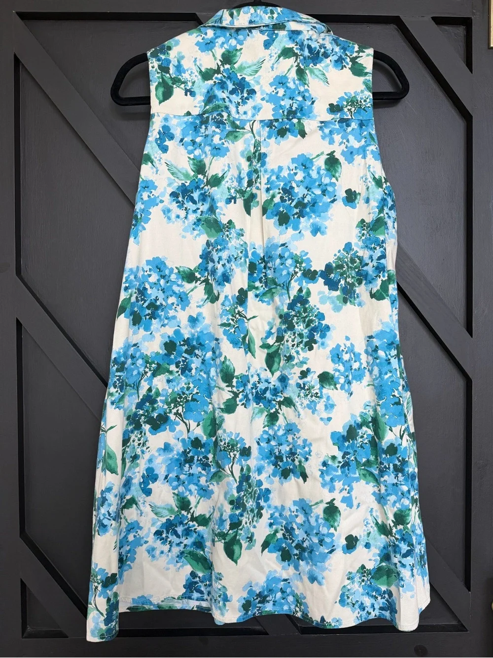 Tuckernuck Water’s Edge Hydrangea Sleeveless Charlie Dress, Size Large